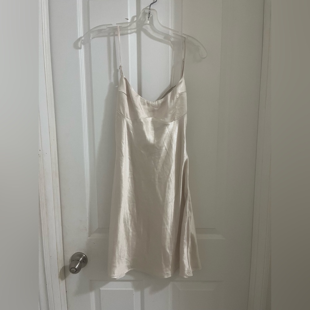 Princess Polly Cream Satin Dress